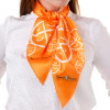 Шарф атласный однослойный фигурный, с полной запечаткой