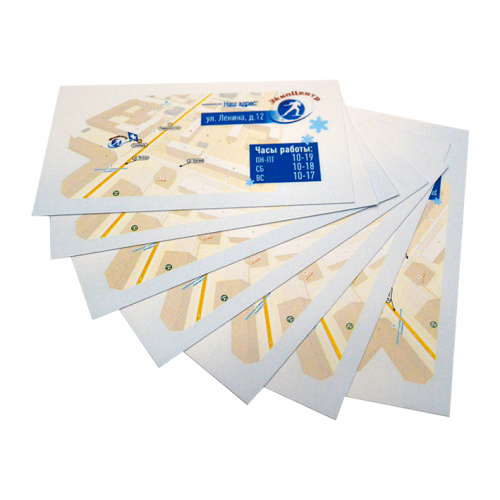 Визитка, цифровая печать (4+4)