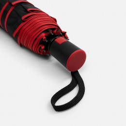 Зонт складной Edgeline, черный с красным