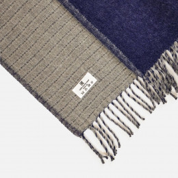 Плед Devika, синий с серым