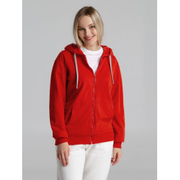 Толстовка на молнии с капюшоном Unit Siverga, красная