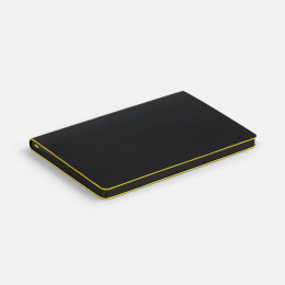 Ежедневник Trait, недатированный, черный с желтым