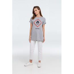 Футболка «Жар-птица», серый меланж