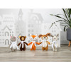 Мягкая игрушка Beastie Toys, заяц с белым шарфом
