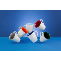 Кружка New Bell матовая, белая с синим