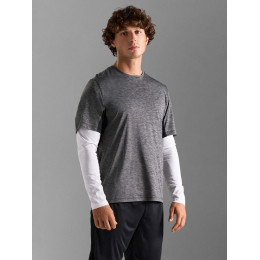 Футболка спортивная унисекс Storm, черный меланж