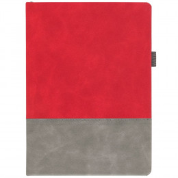 Ежедневник Horizon, недатированный, серый с красным