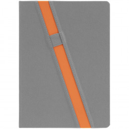Ежедневник Rubikon на заказ, недатированный серо-оранжевый