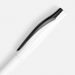 Ручка шариковая Pin, белая с черным