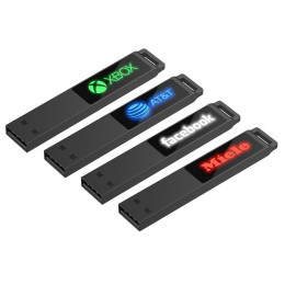 Флешка markBright Black с зеленой подсветкой, 32 Гб