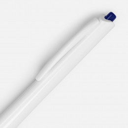 Ручка шариковая Tick, белая с синим