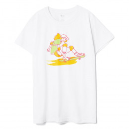 Футболка детская Skateboard, белая