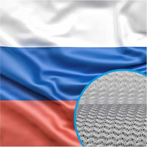 Флаг РФ из готового полотна (флажная сетка) 150х225