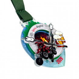Медаль из акрила 3-слойная с УФ-печатью D-40, толщина 10 мм