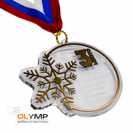 Медаль из акрила 2-слойная с УФ-печатью